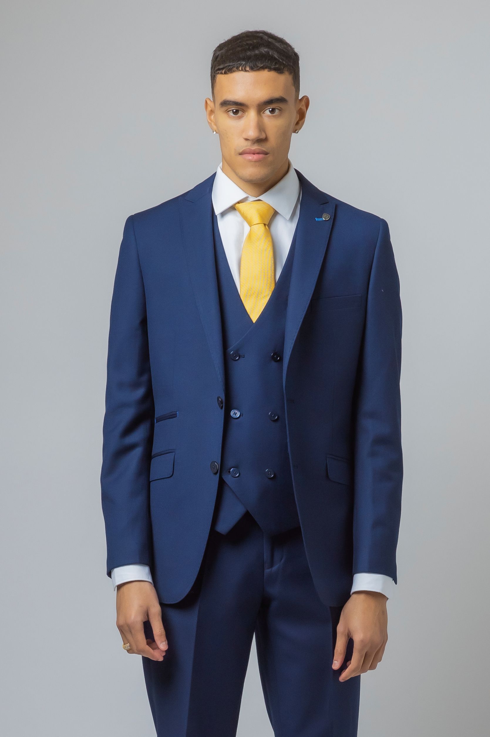 Men's Slim Fit Navy Suit - ISAAC