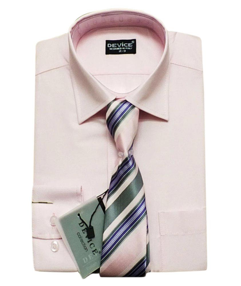 Boys Dress Shirt and Tie Set - Pink