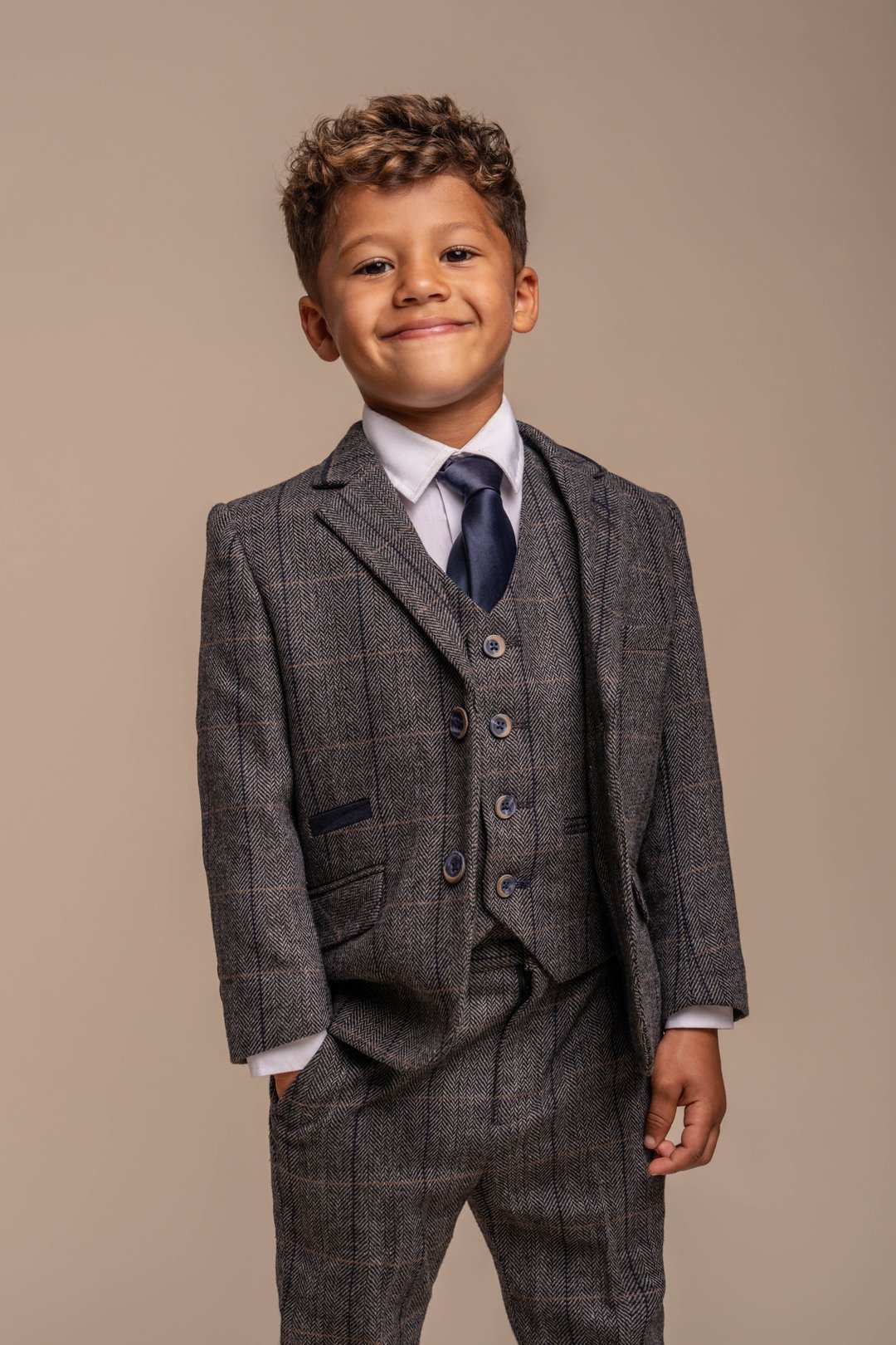 Boys green tweed clearance suit