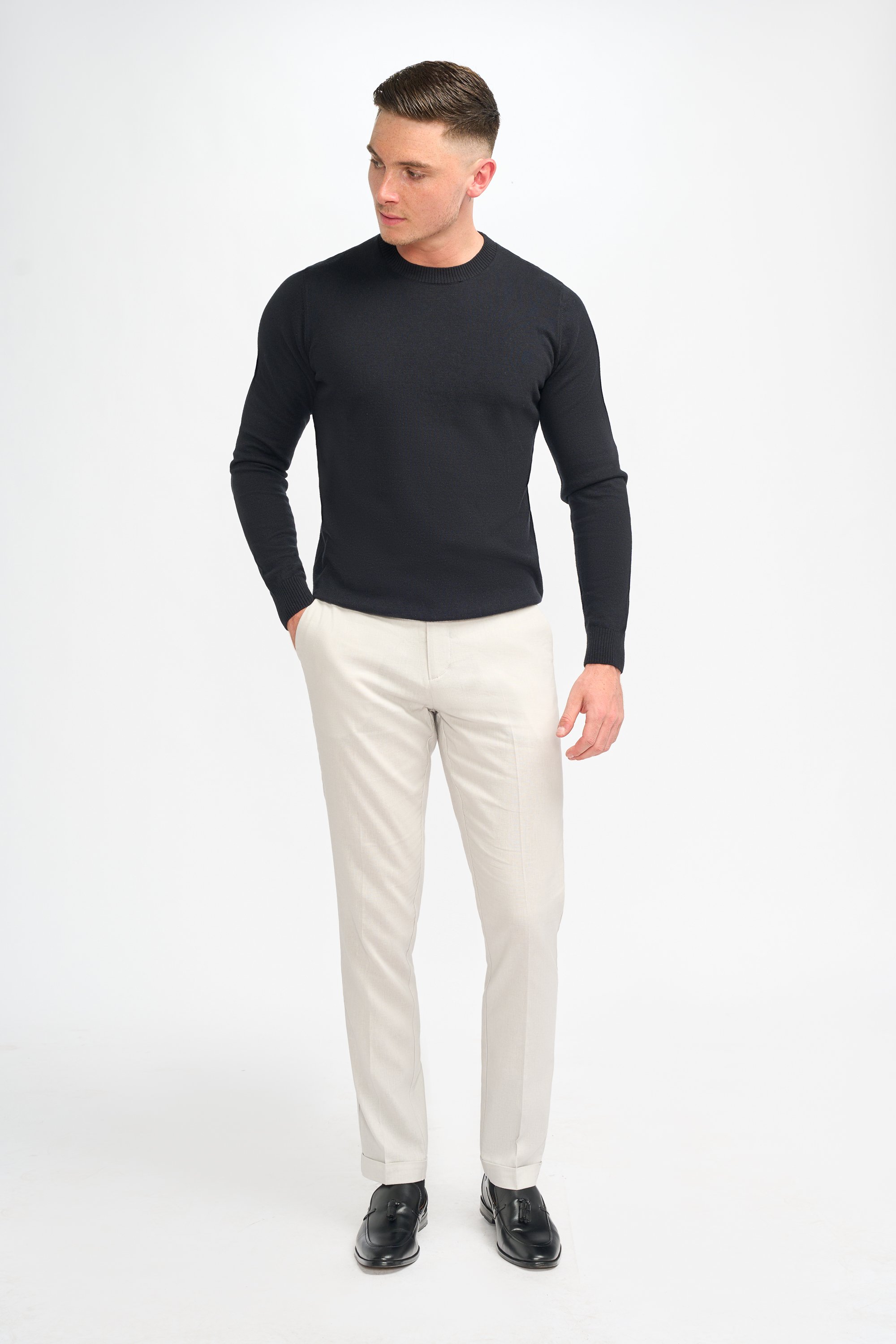 Men’s Wool Blend Knit Pullover Jumper - Connall 