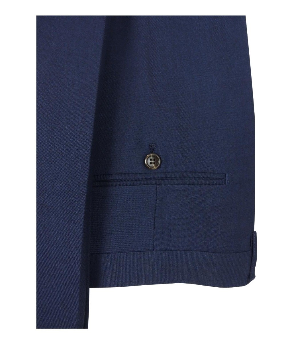 Men's Tailored Fit Formal Trousers  - CHARLES - Navy Blue