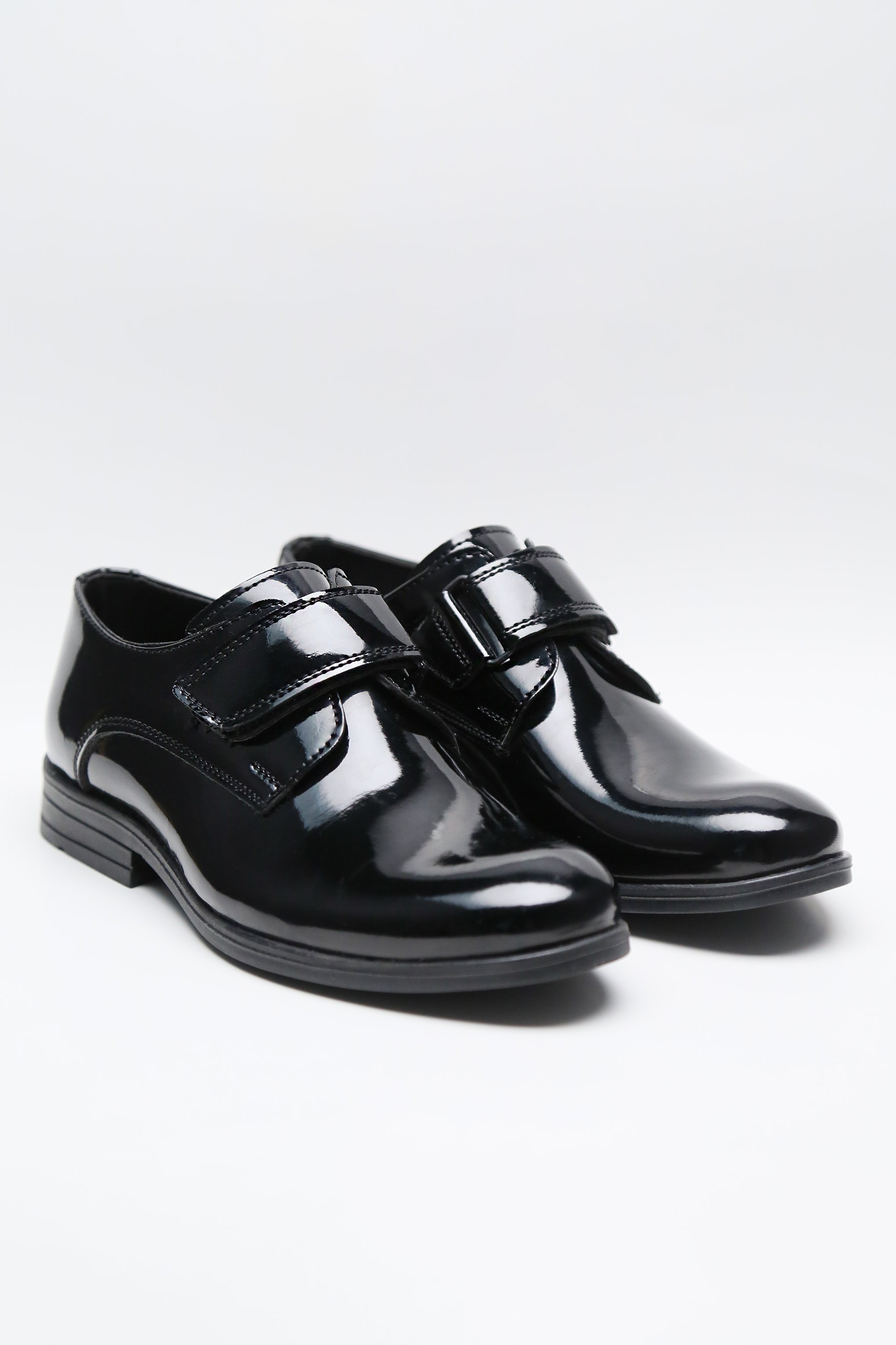 Boys Black Velcro Patent Dress shoes - MARCO