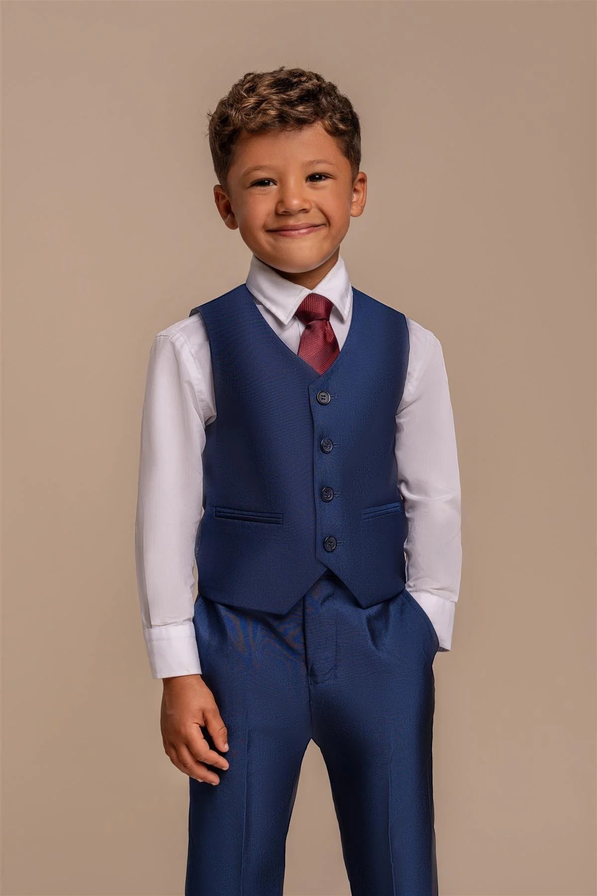 Boys Slim Fit Royal Blue Suit - FORD