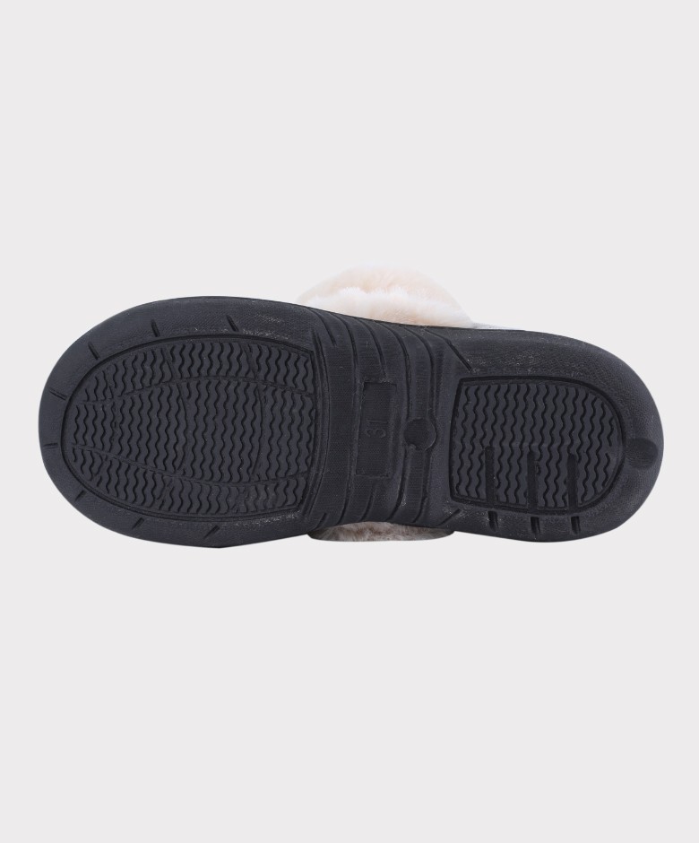 Boys Plush Comfortable Crown Slippers