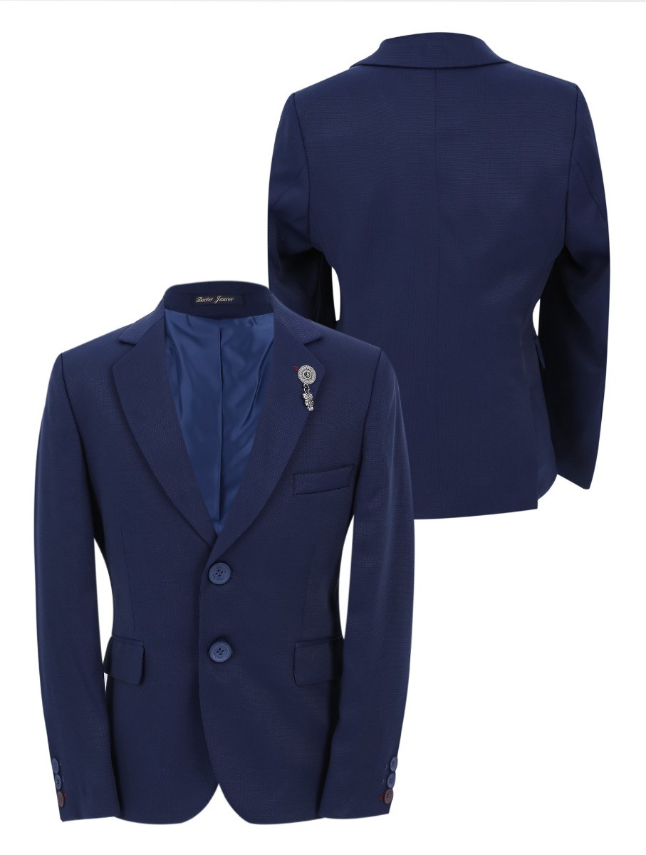 Boys Slim Fit Formal Suit - Royal Blue