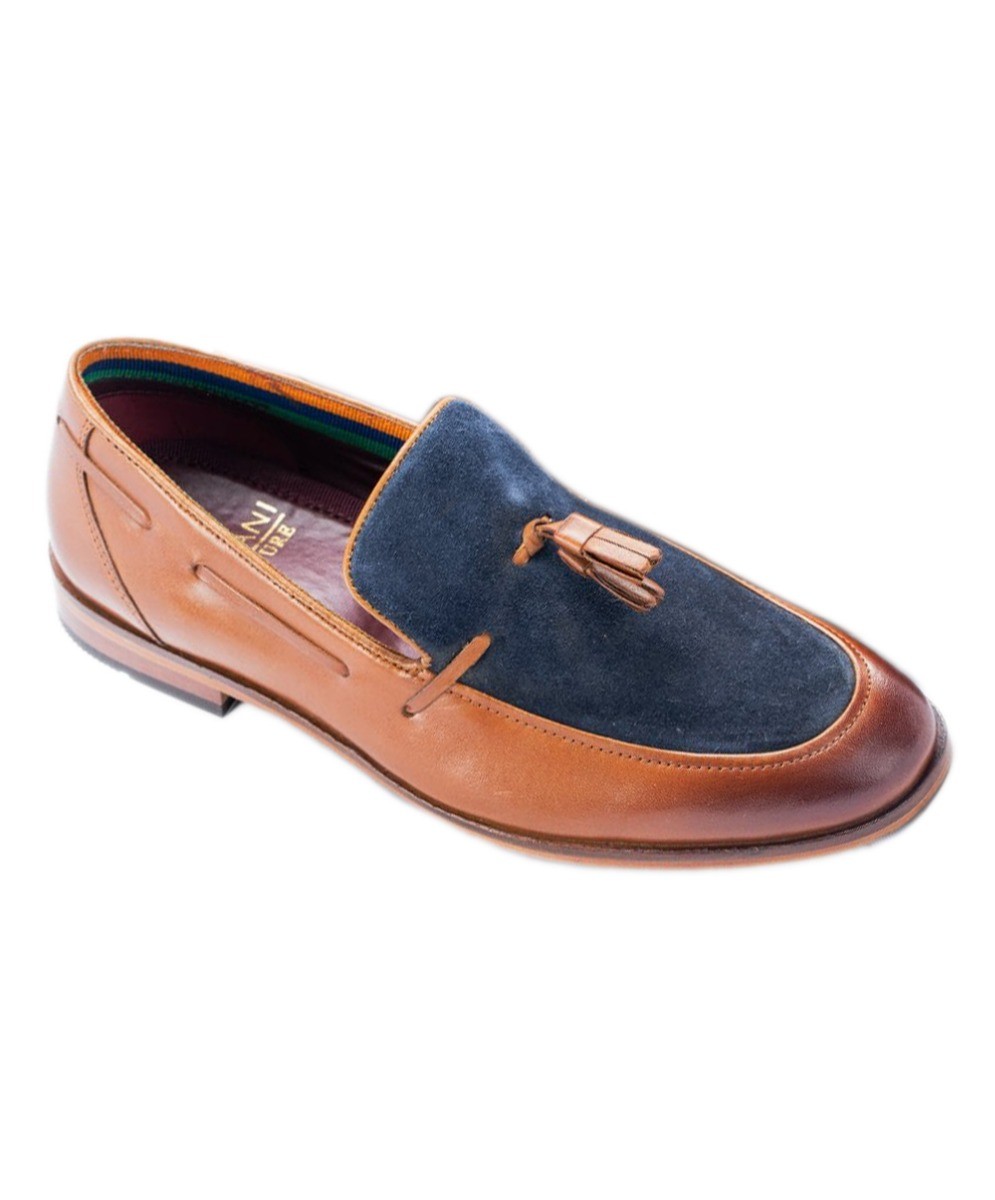 Men's Leather Slip On Tassel Loafer - FREEMONT