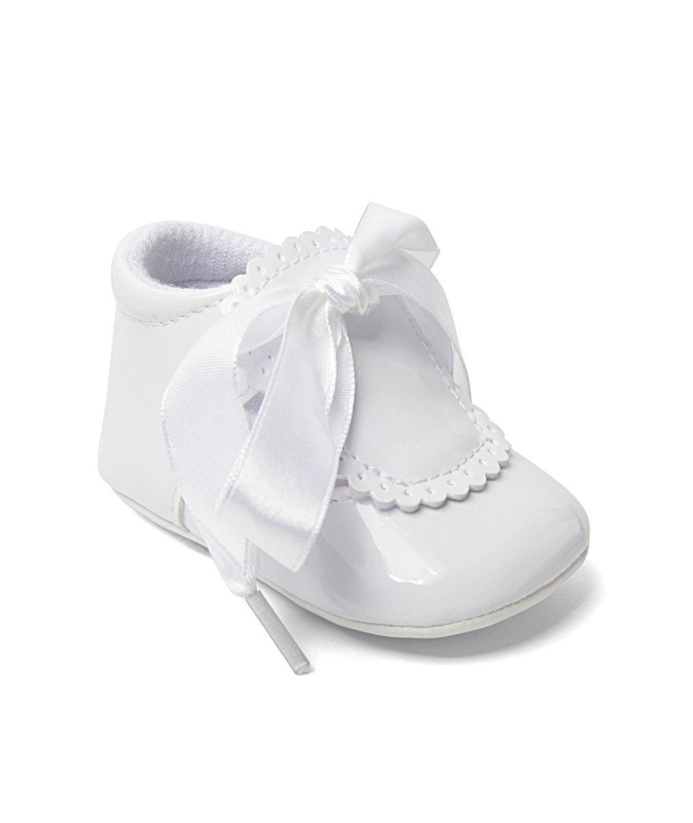 Unisex Baby Patent Shoes with Ribbon - 908