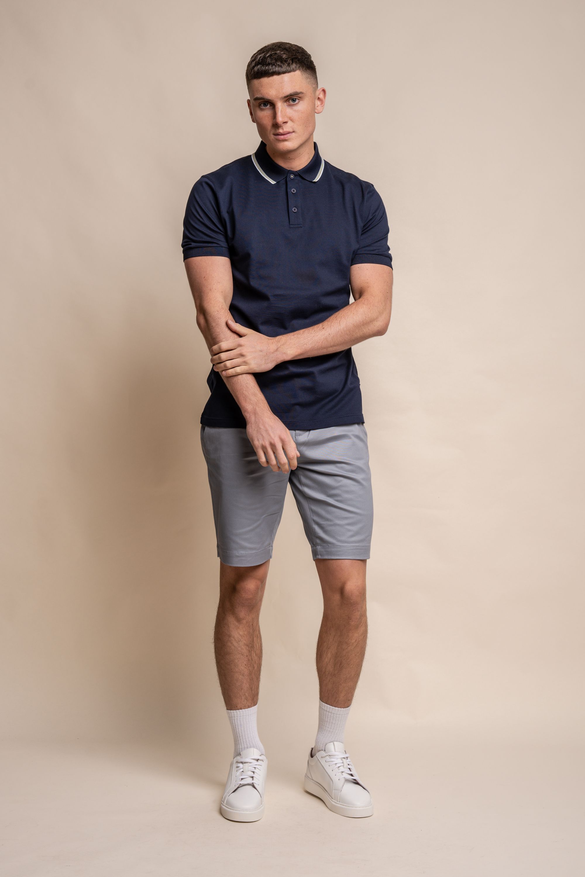 Men's Slim Fit Cotton Polo T-Shirt- FINLAY