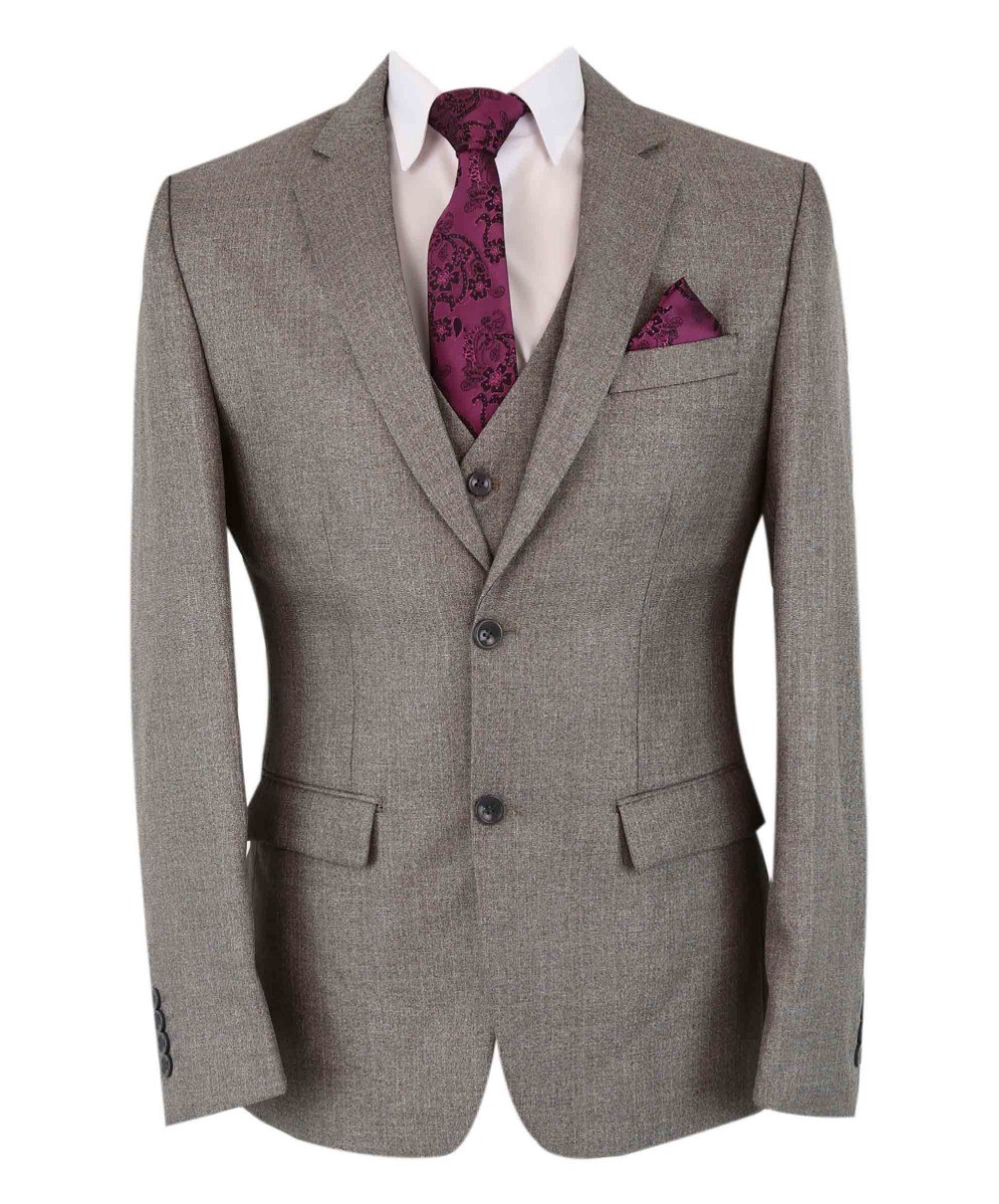 Men's Textured Tailored Fit Suit - ADRIAN