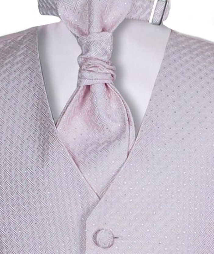 Boys & Men Waistcoat Cravat Hanky Set - Pink