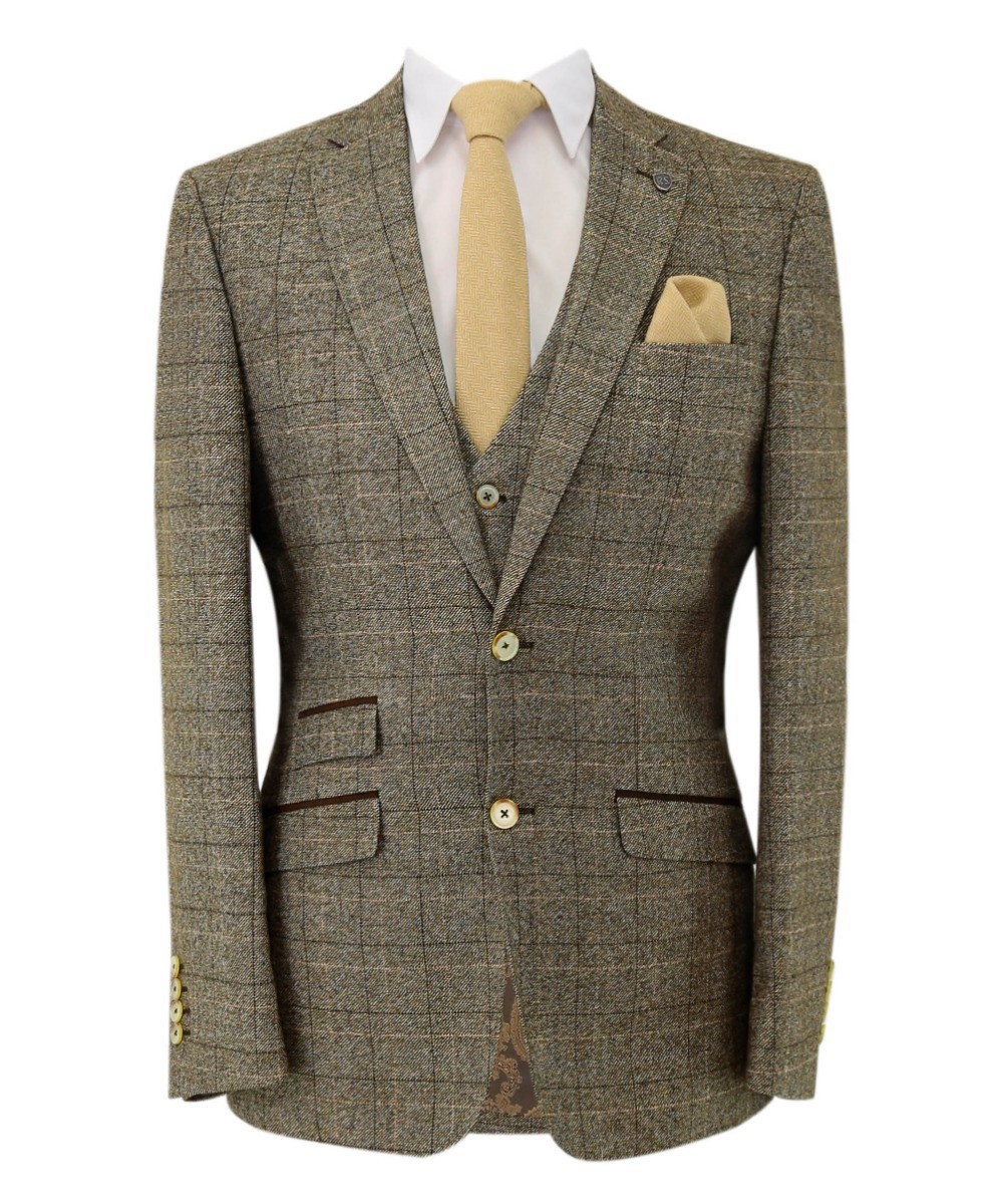 Beige sales tweed suit