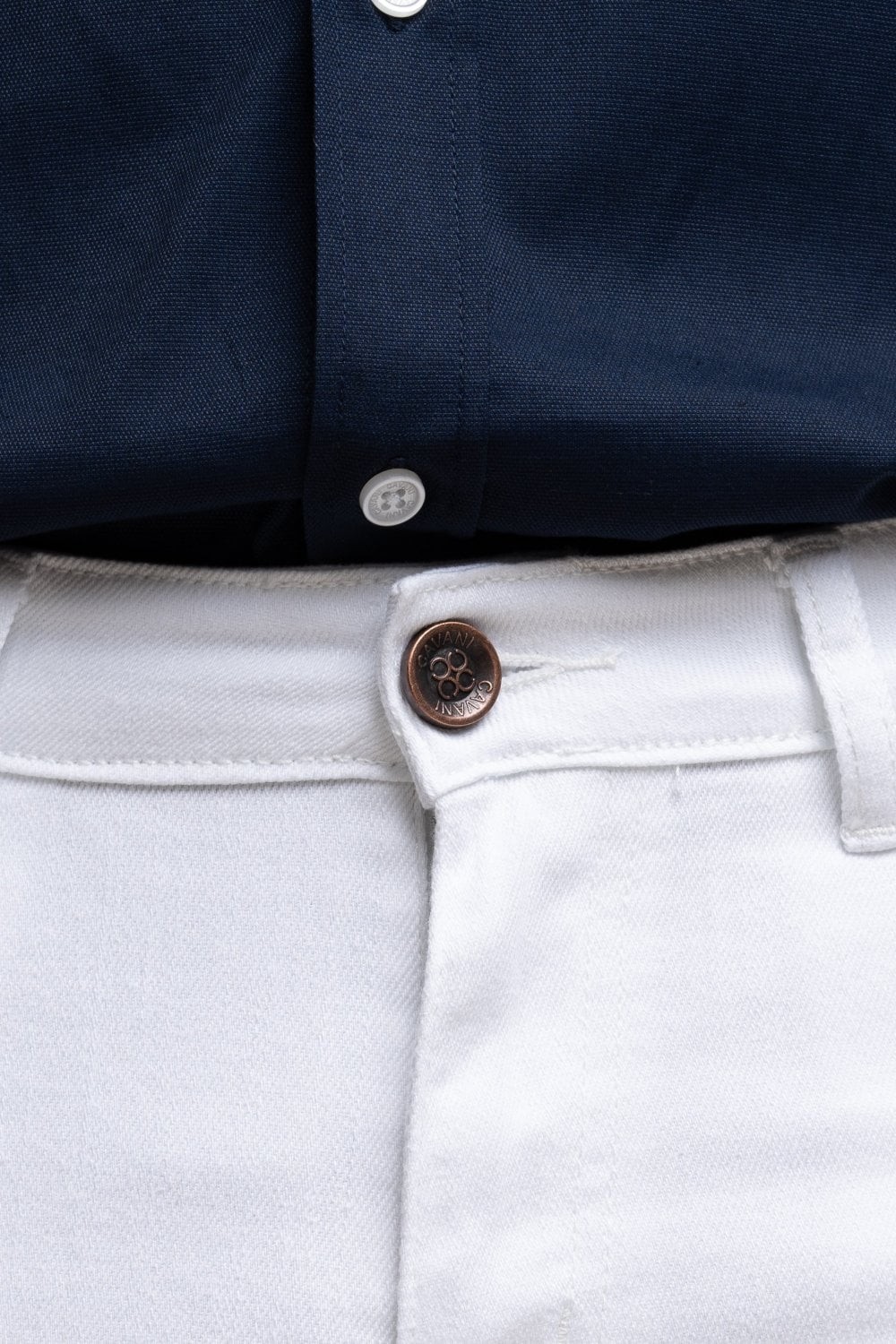 Men's Cotton Slim Fit Stretch Denim Jeans - MILANO - White
