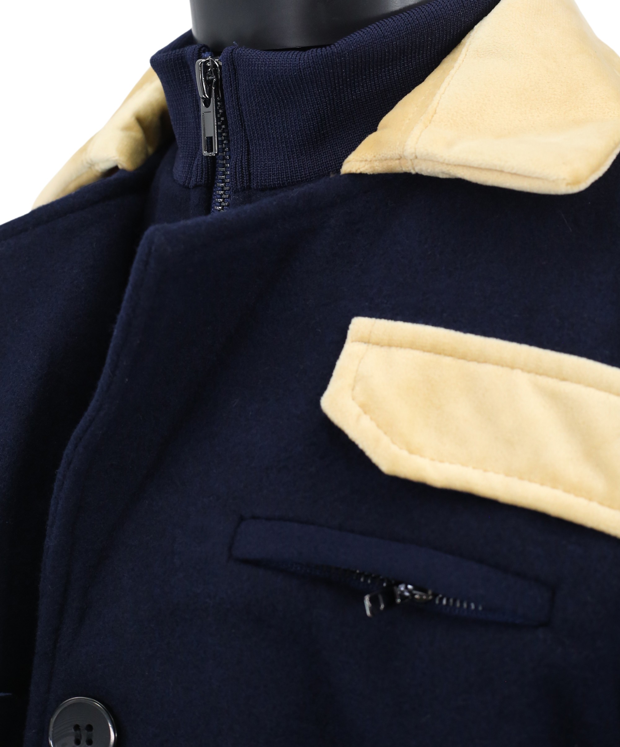 Boys Navy Blue Pea Coat & Cap
