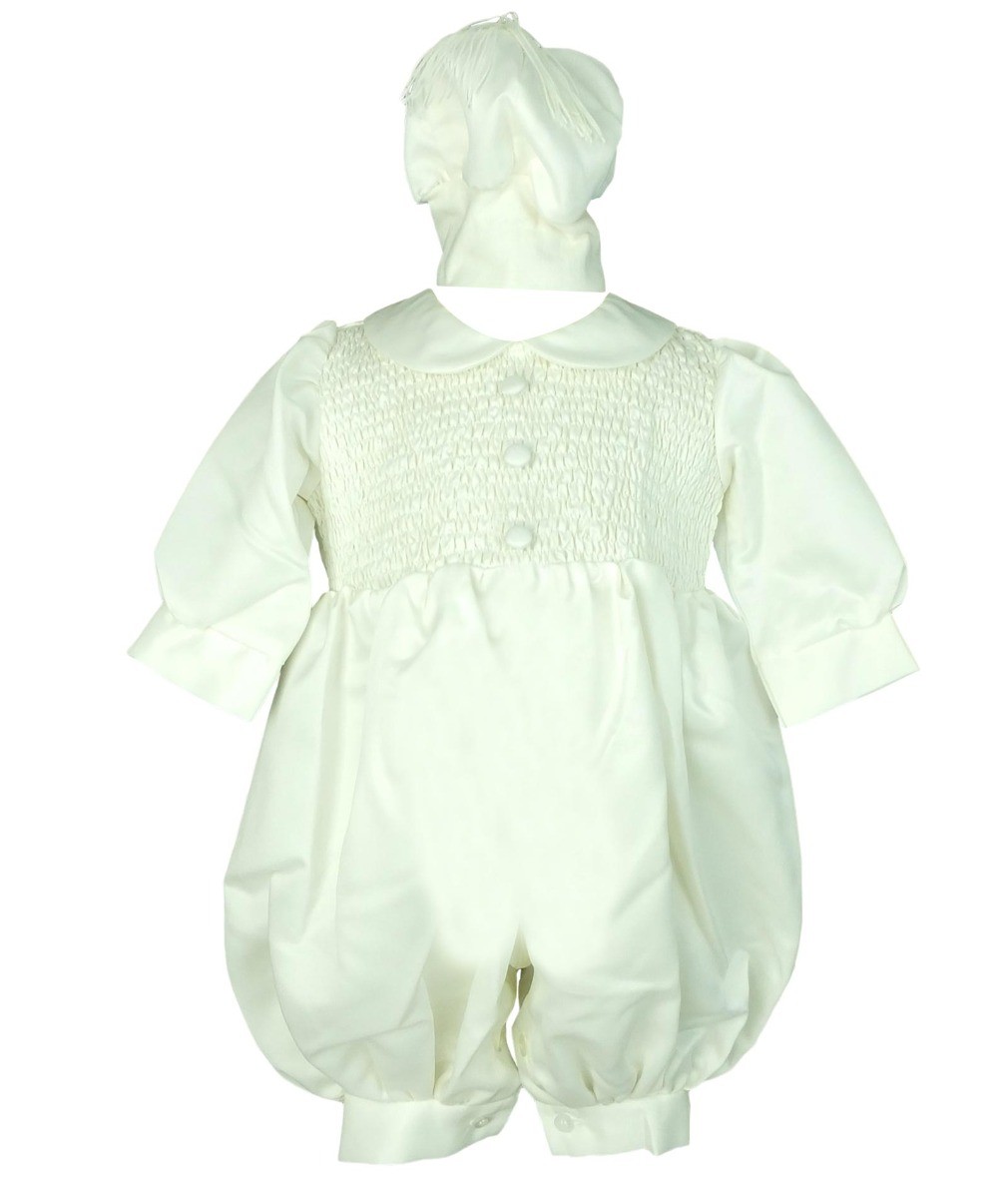 Baby Boys Jumpsuit Christening Baptism Outfit - Ivory
