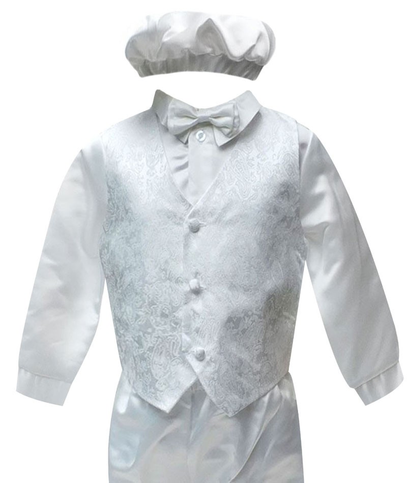 Baby Boys All In One Christening Suit Set - Ivory