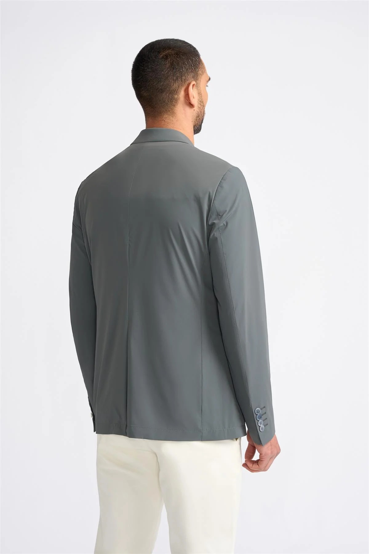 Men’s Slim Fit Solid Grey Blazer – BERGAN
