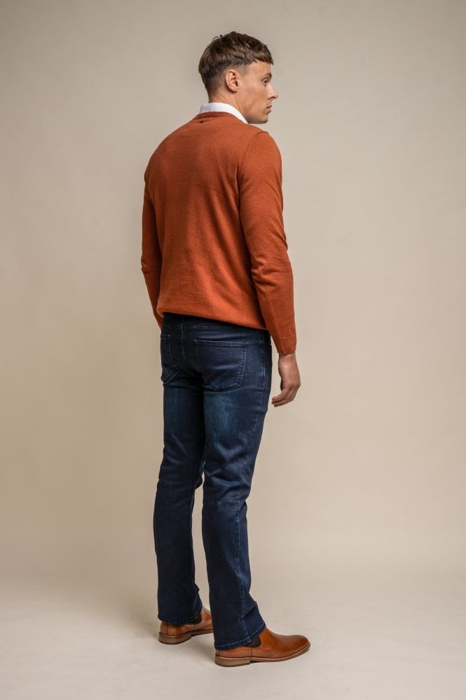 Men's Cotton Boot Cut Denim Jeans - DEMPSEY