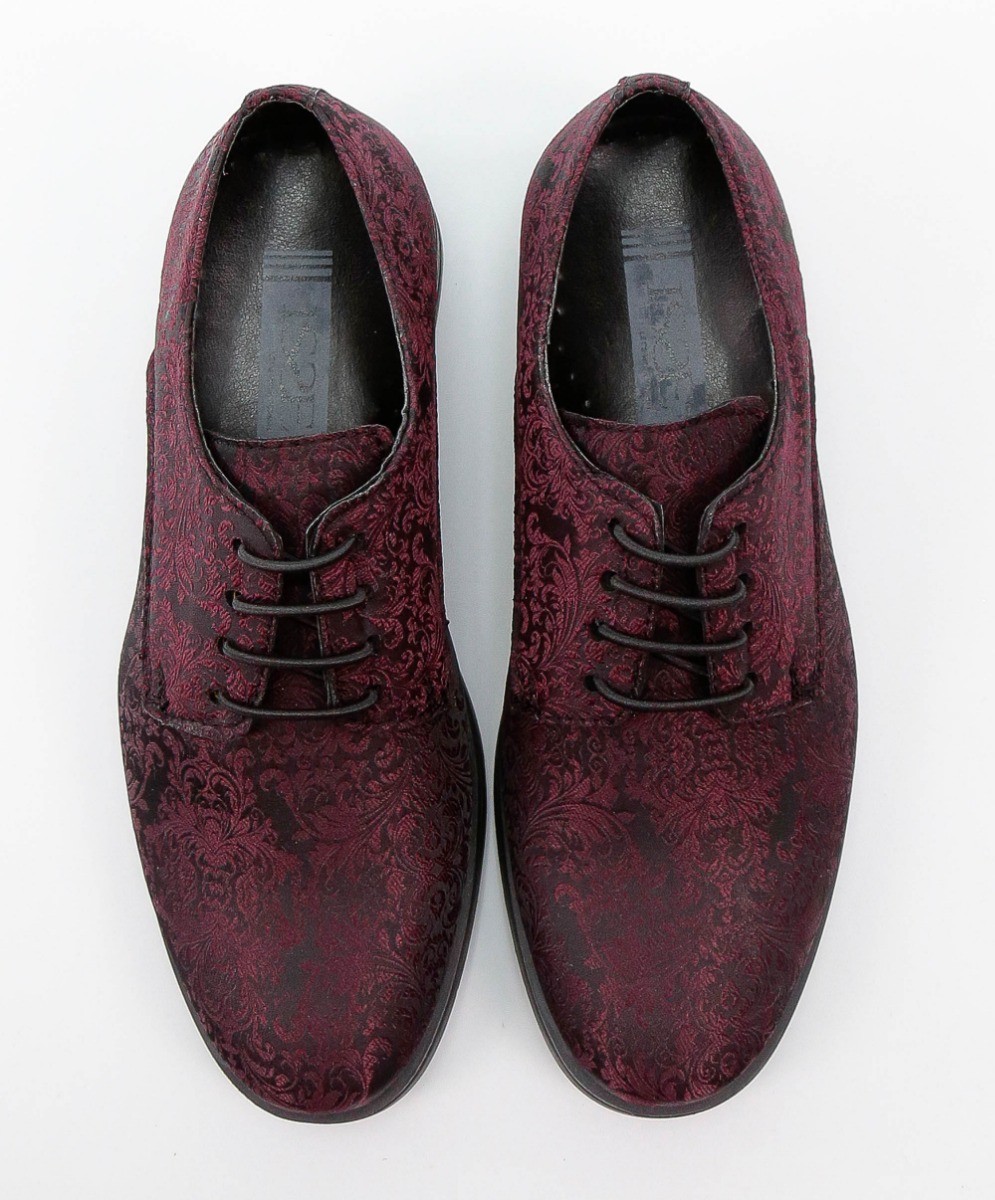 Boys Paisley Patterned Lace Up Derby Shoes