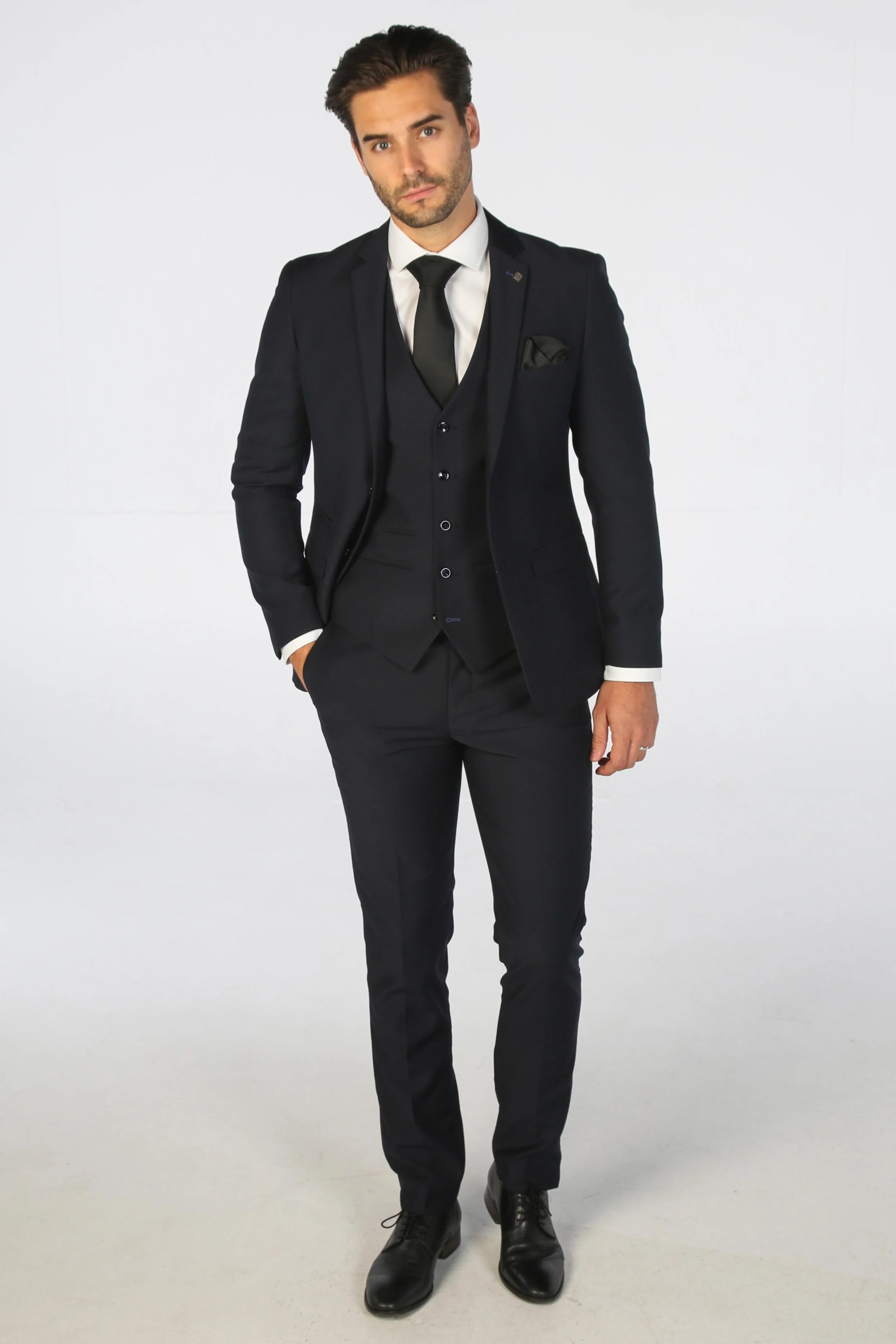 Men's Tailored Fit Navy Suit - PARKER