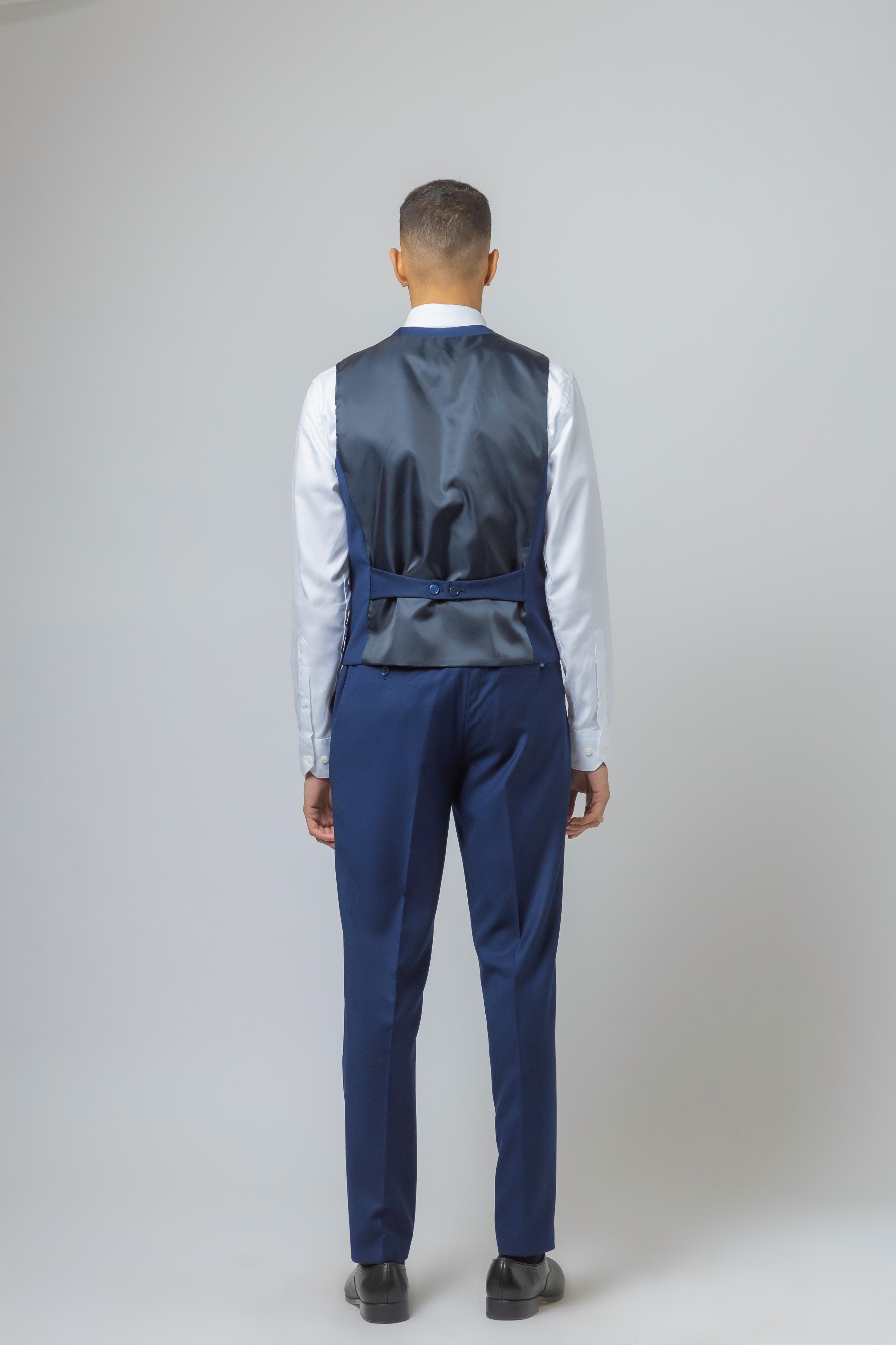 Men's Slim Fit Navy Waistcoat - ISAAC