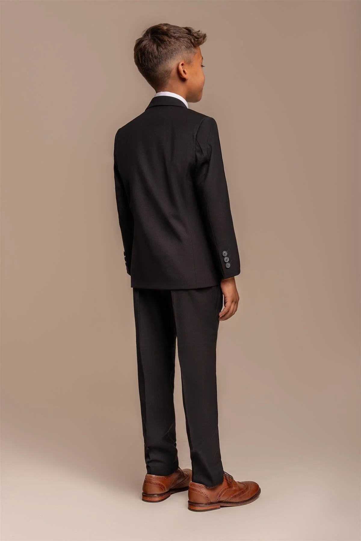 Boys Slim Fit Formal Black Suit - MARCO