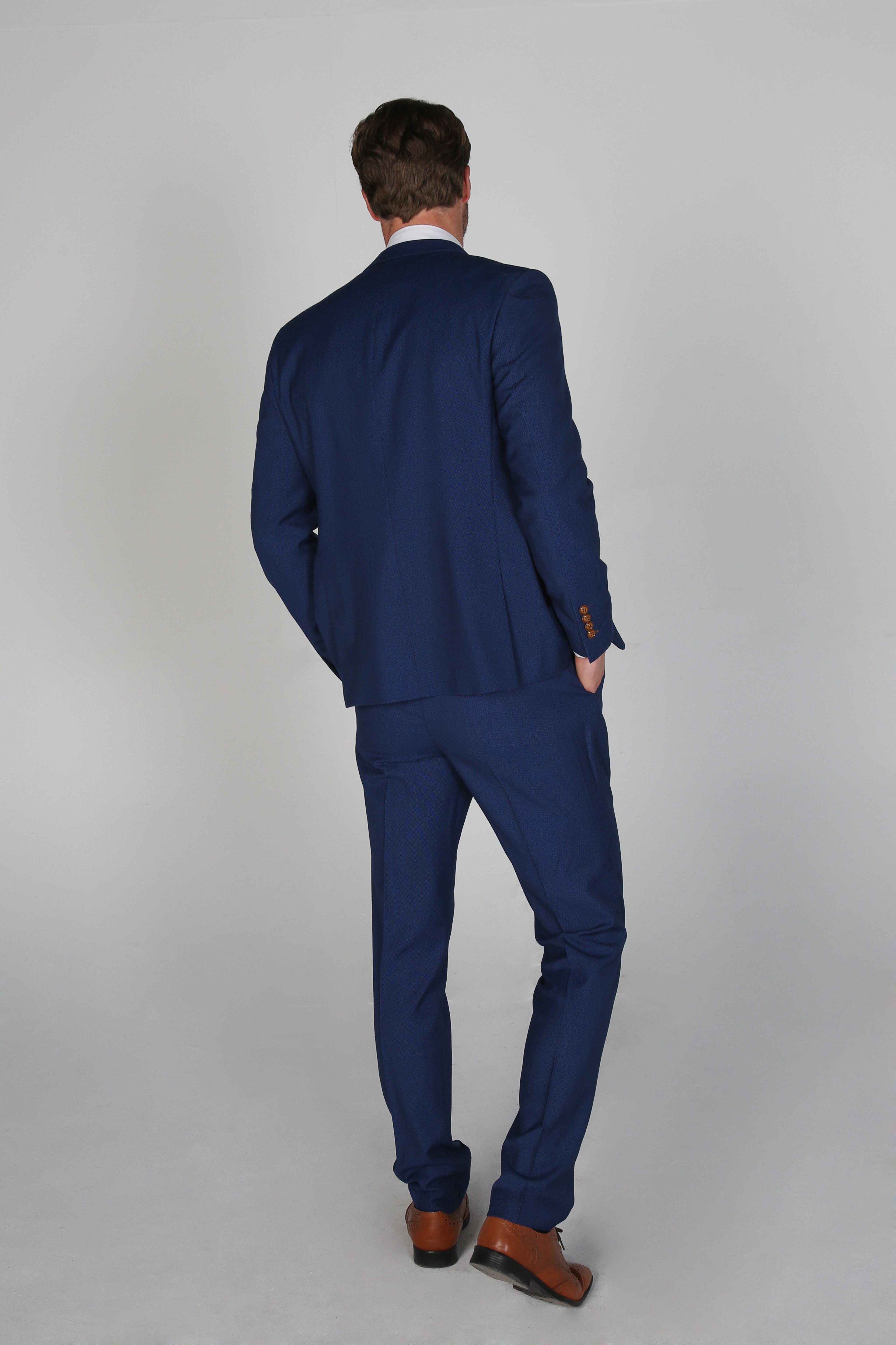 Men's Tailored Fit Blue Suit - MAYFAIR