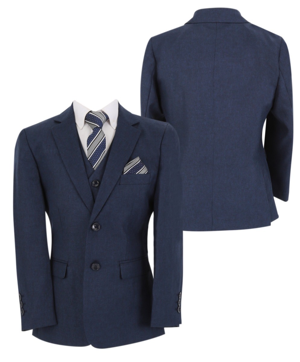 Boys Tailored Fit Formal Suit - LANDON - Navy Blue