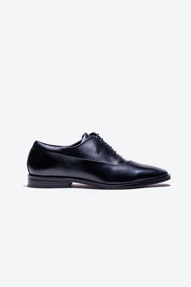 Men's Genuine Leather Oxford Shoes- SEVILLE - Black