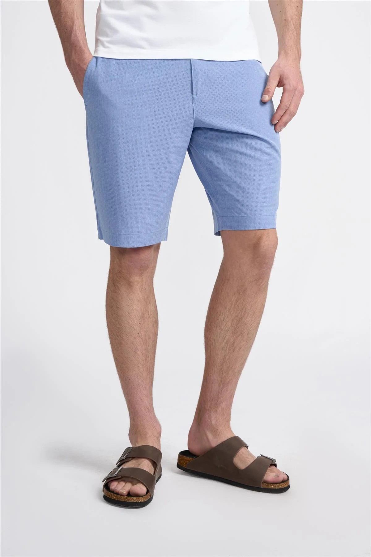 Men's Summer Essential Textured Short – DENVER - Azure Blue