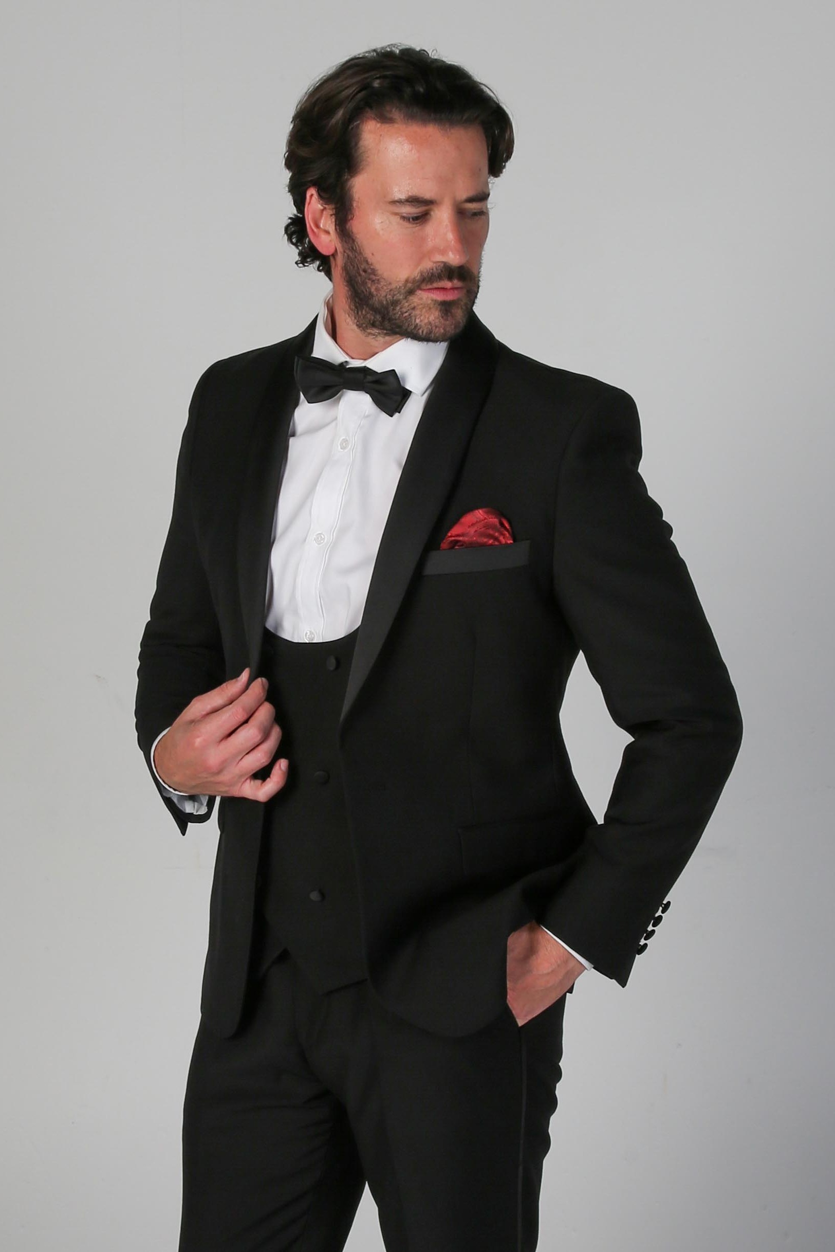 Men's Shawl Lapel Black Tuxedo Dinner Suit Jacket - FORD