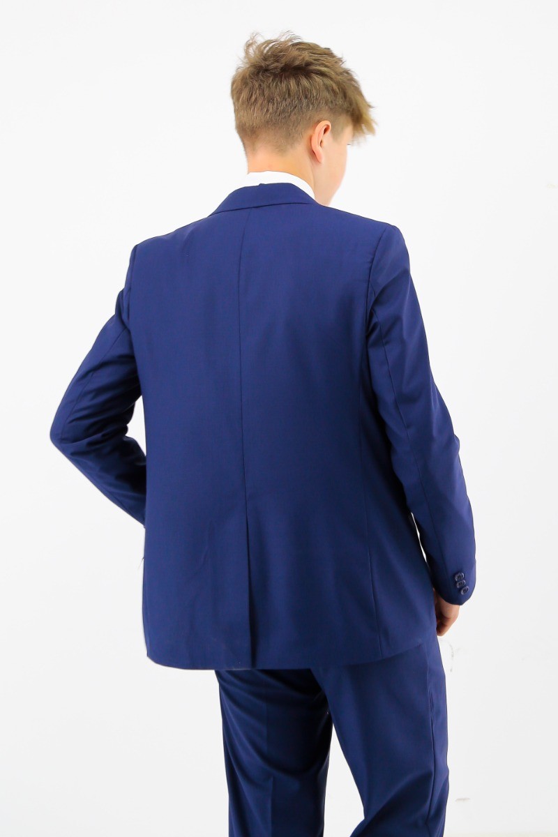 Boys Tailored Fit Formal Suit - Parliament Blue