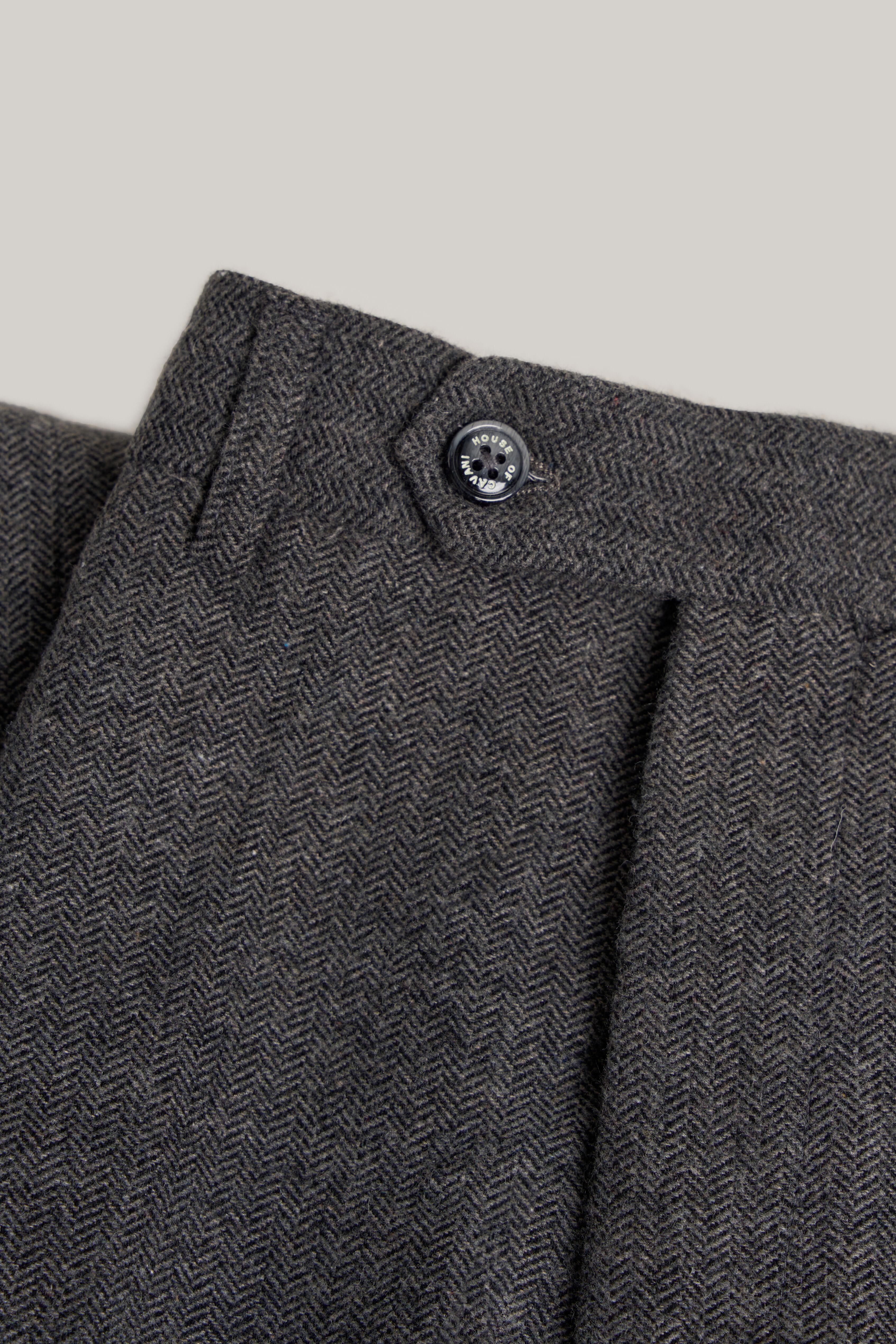 Men’s Grey Herringbone Tweed Suit - COSMO