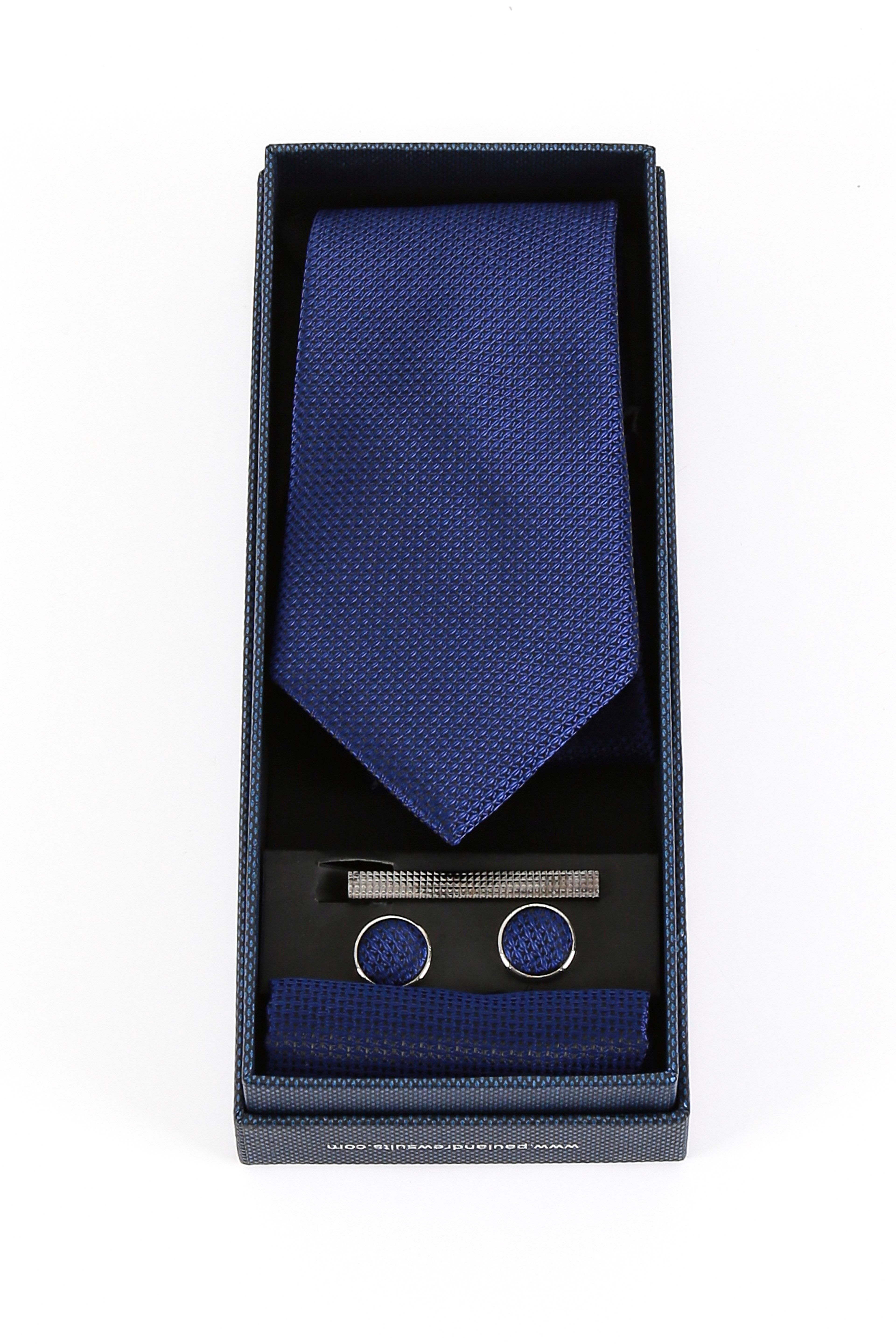 Men's Textured Tie & Cufflinks Set