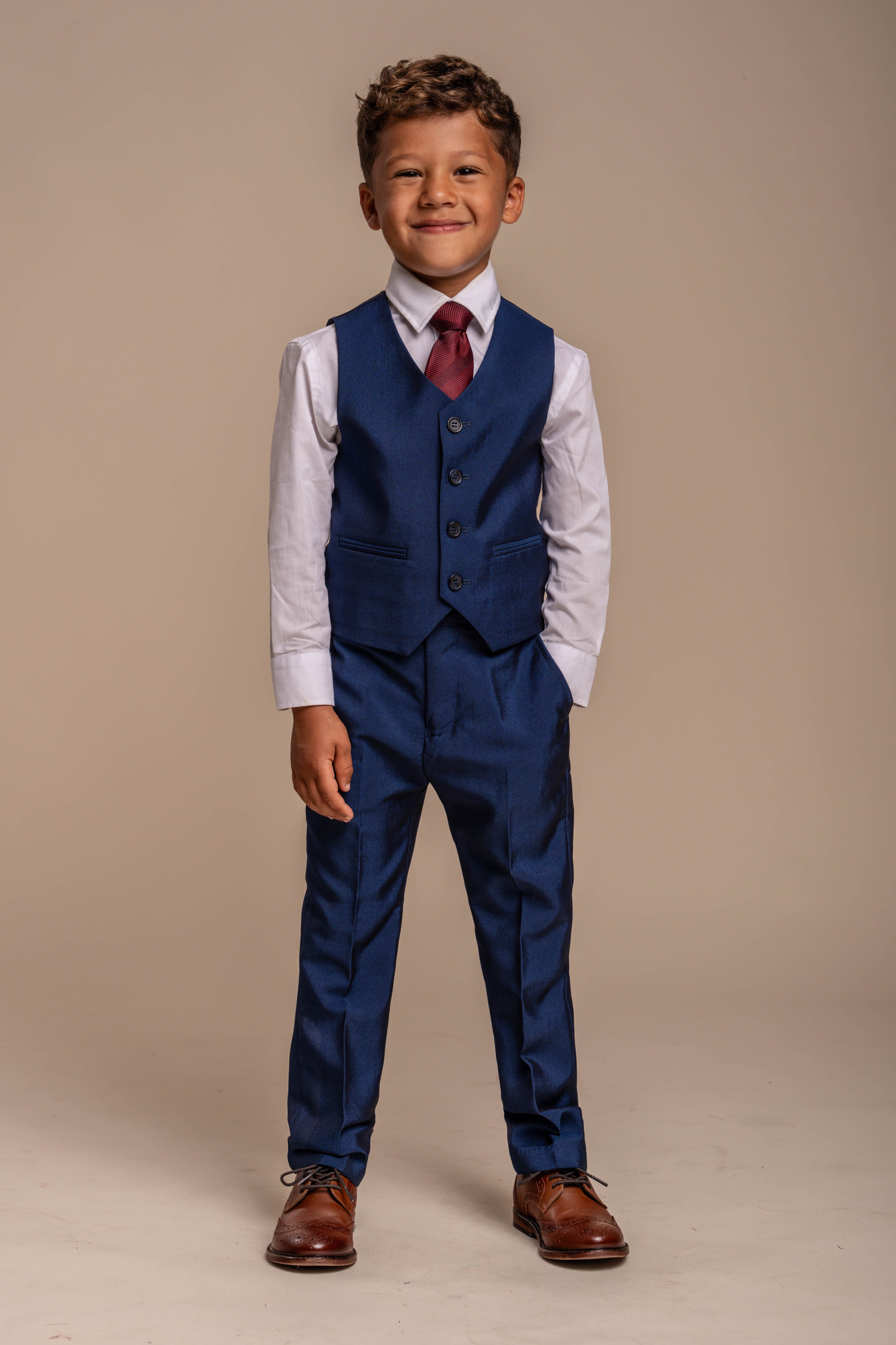 Boys Slim Fit Royal Blue Suit - FORD