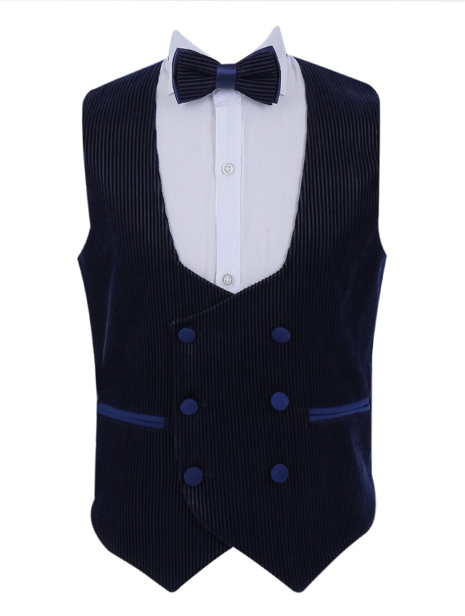 Boys Tuxedo Suit - Corduroy Velvet Waistcoat & shawl lapel