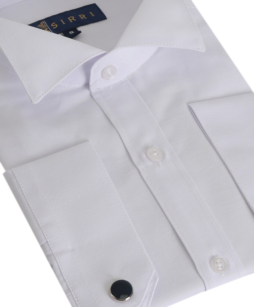 Boys Wing Collar Tuxedo Cufflink White Shirt