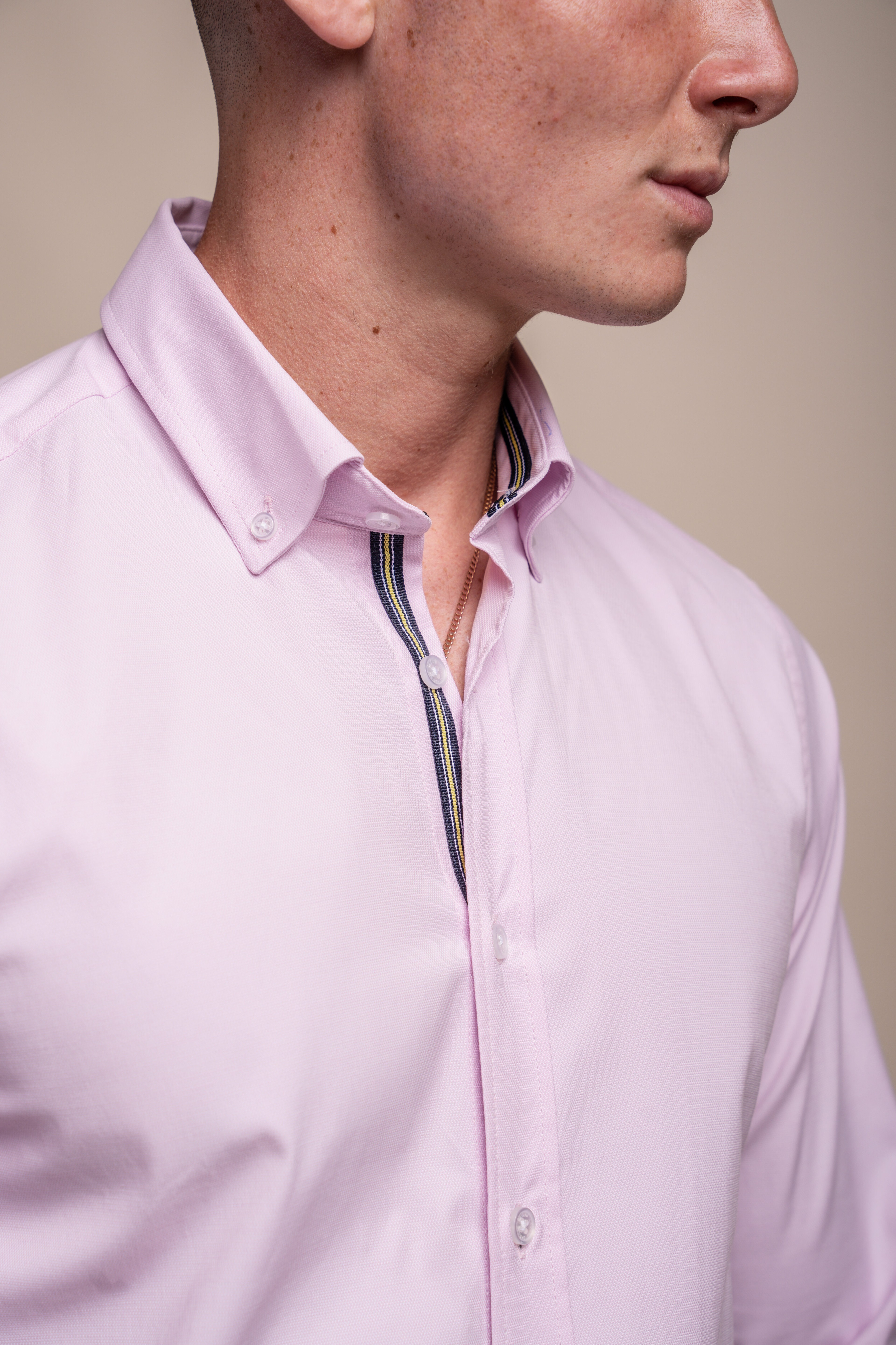 Men's Cotton Casual Shirt - Tessa - Pink