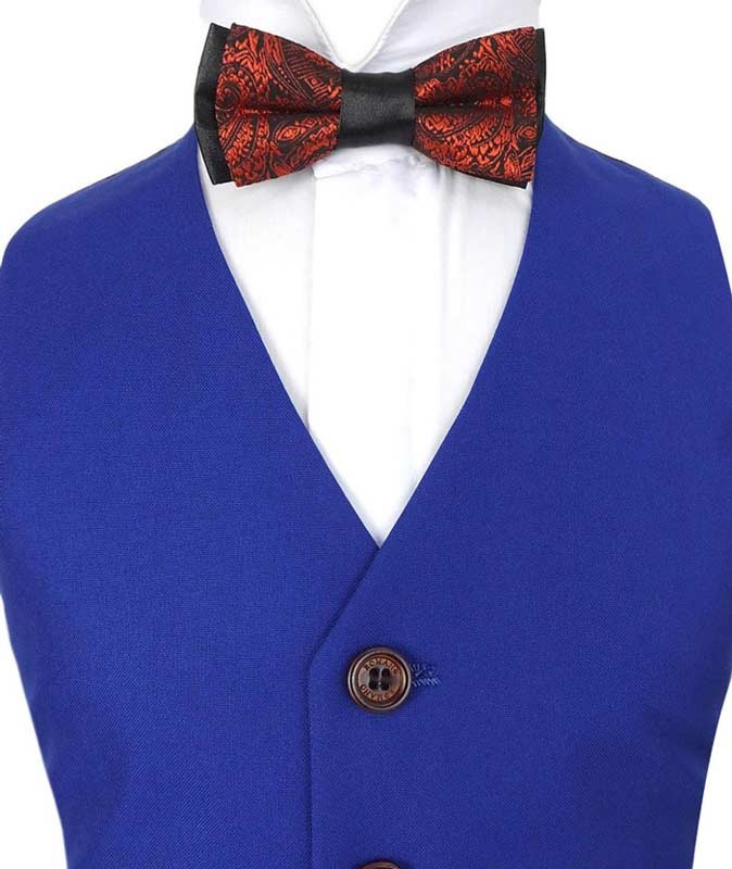 Boys Slim Fit Royal Blue Suit