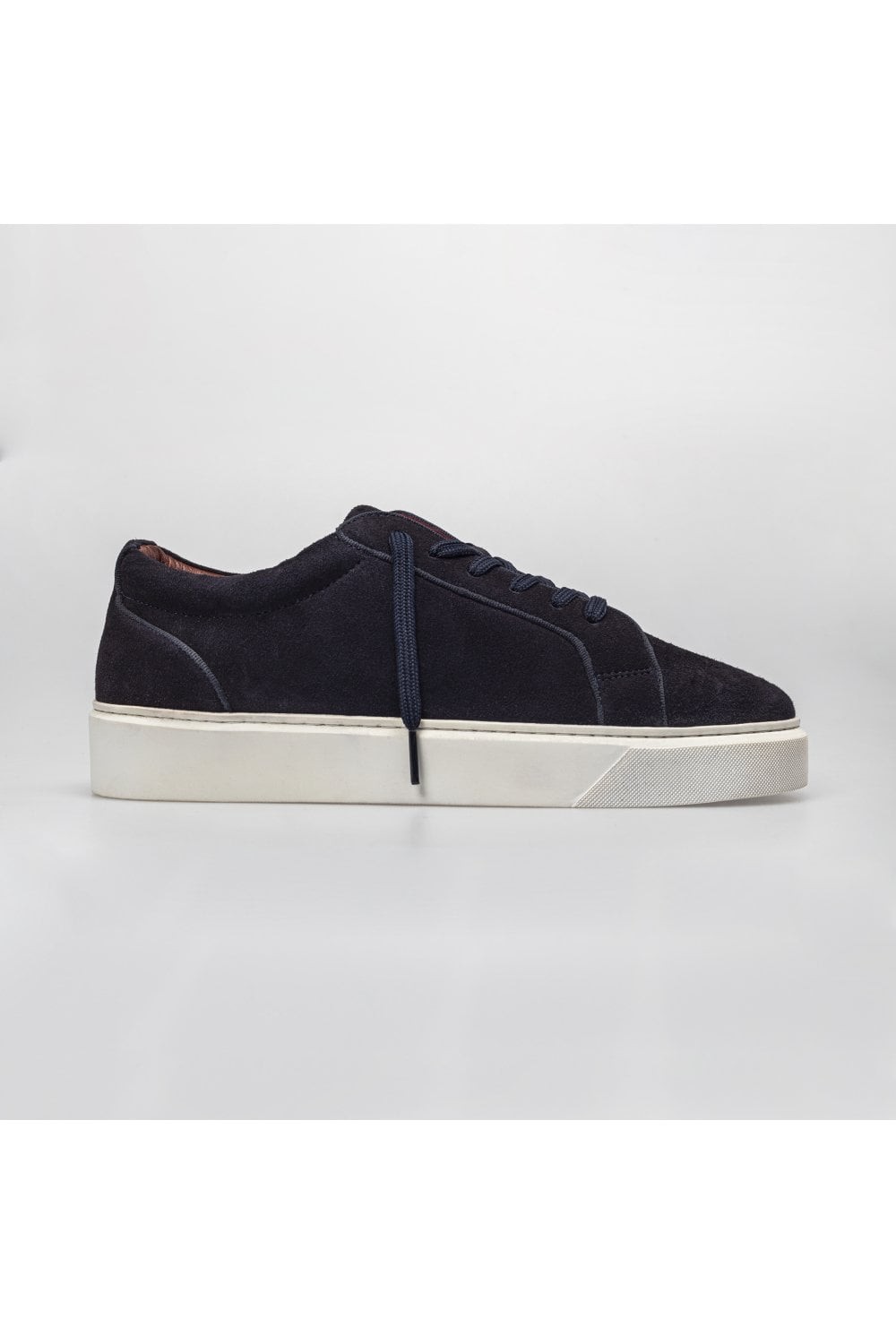 Men's Thick Rubber Sole Lace Up Sneakers - Navy Blue