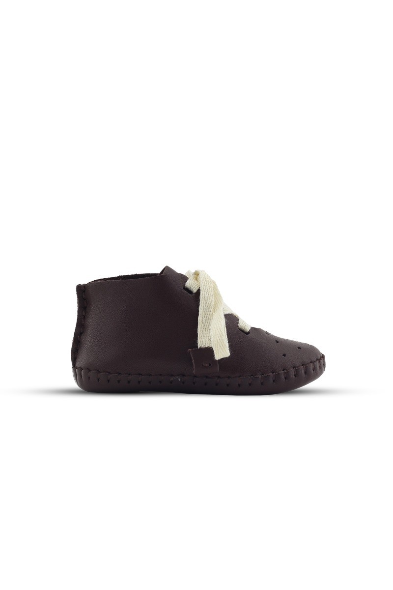 Baby Boys Pre-Walker Genuine Leather Soft Sole Crib Shoes - Brown