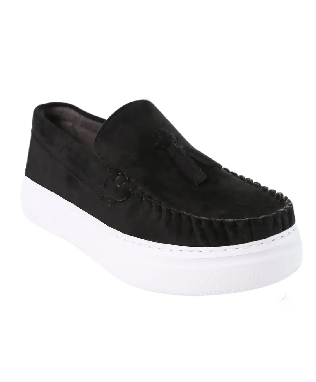 Boys Suede Slip-On Thick Sole Loafers - URBAN