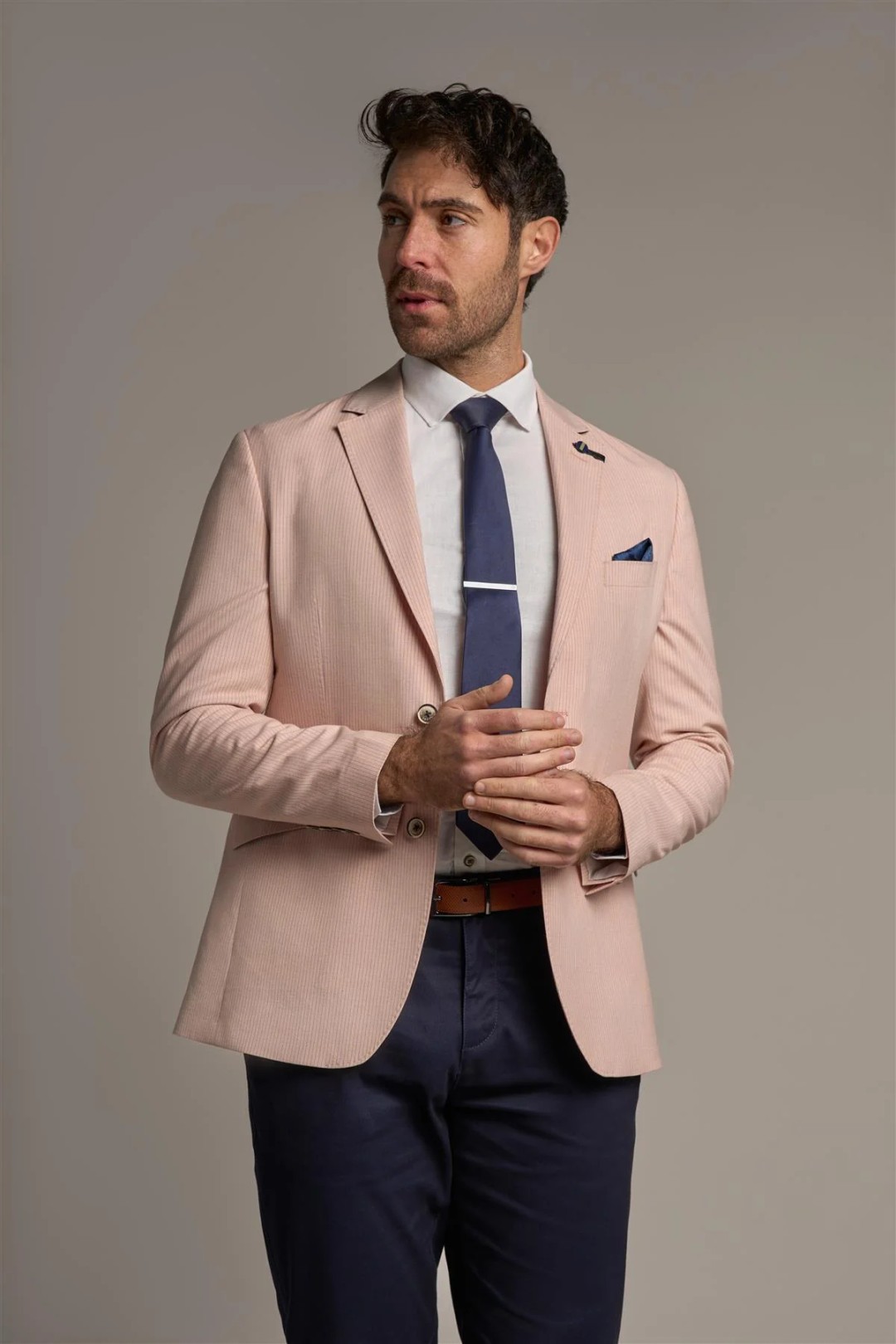 Pink slim fit blazer best sale