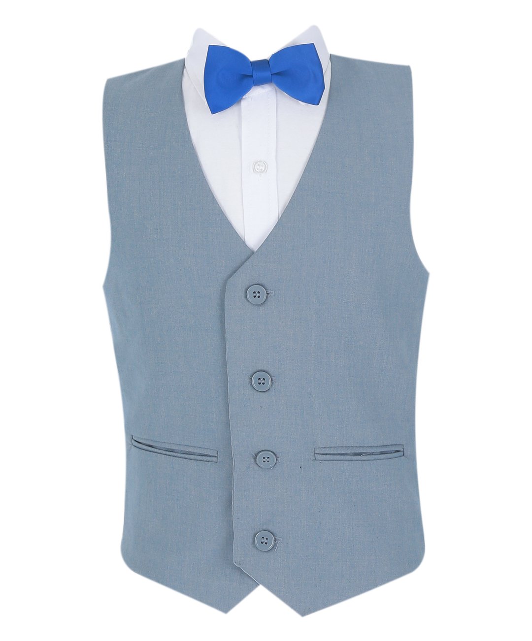 Suit with waistcoat hot sale and bow tie