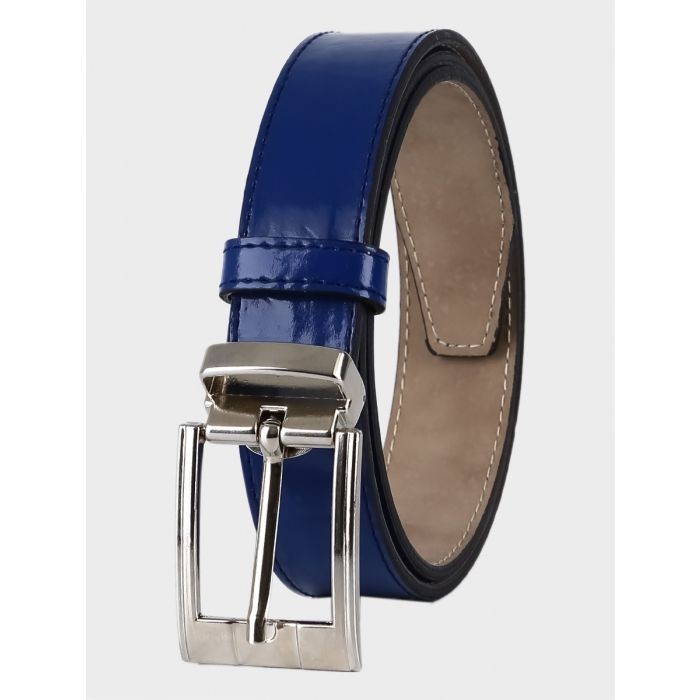 Boys Navy Patent Dress Belt for Formal and Everyday Wear