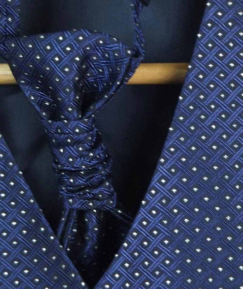 Boys & Men Waistcoat Cravat Hanky Set - Navy Blue