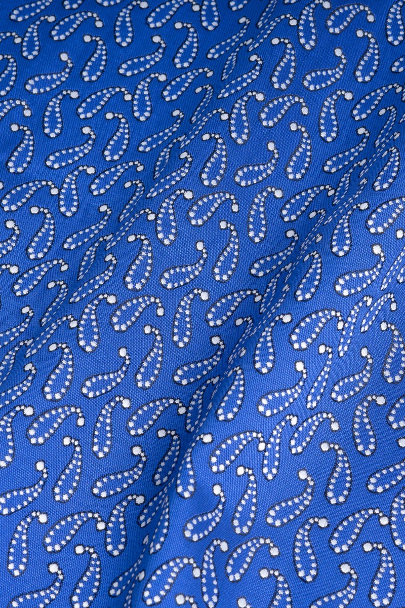 Men's Paisley Patterned Blue Tie Set