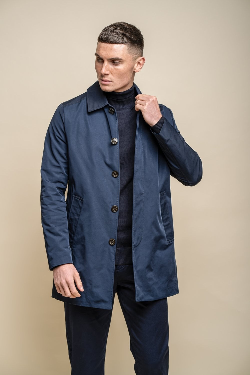 Men's Mi-Length Lightweight Casual Coat - BARRACUDA