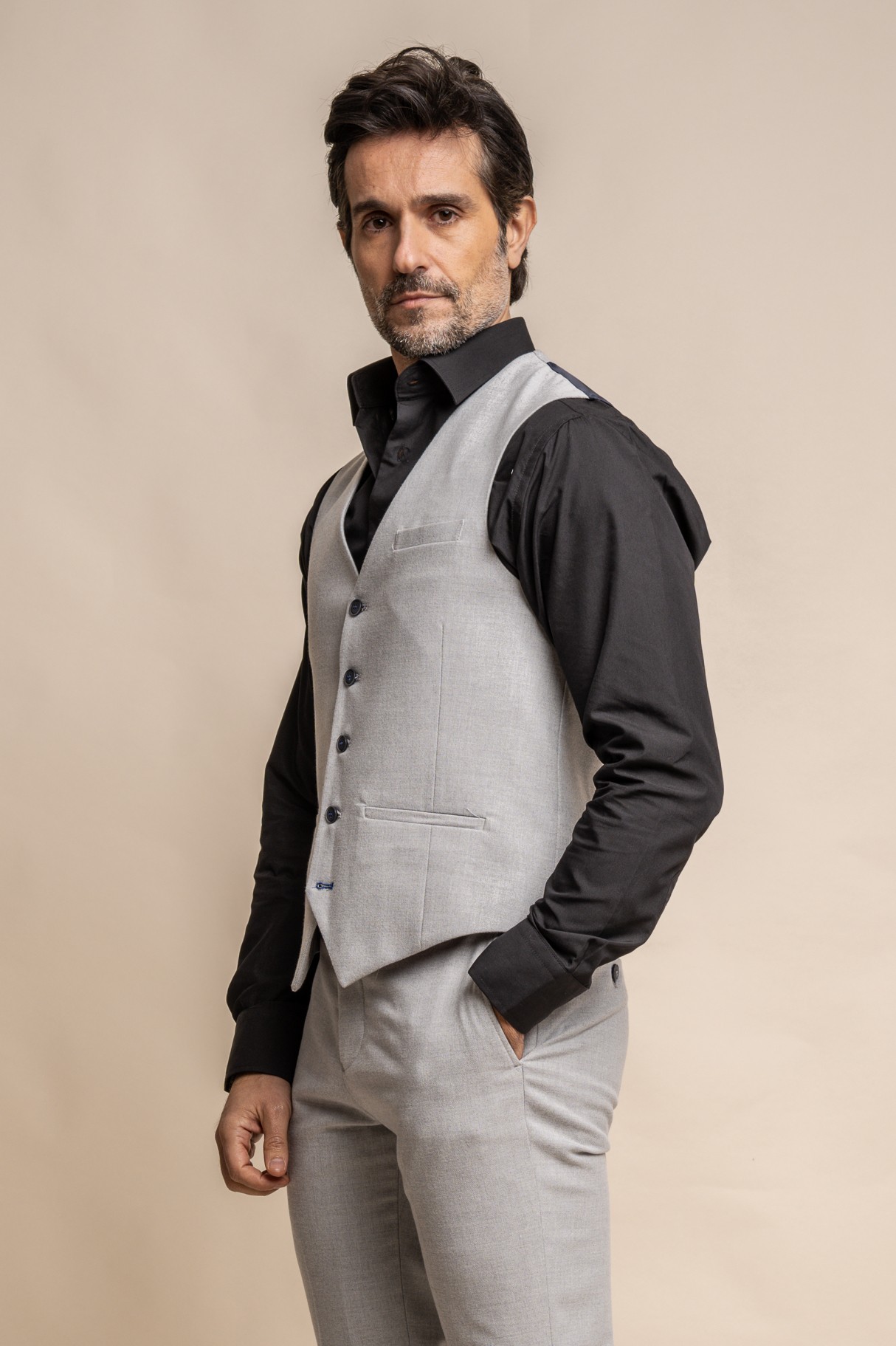   Men's Tweed Slim Fit Formal Suit - FURIOUS Ivory