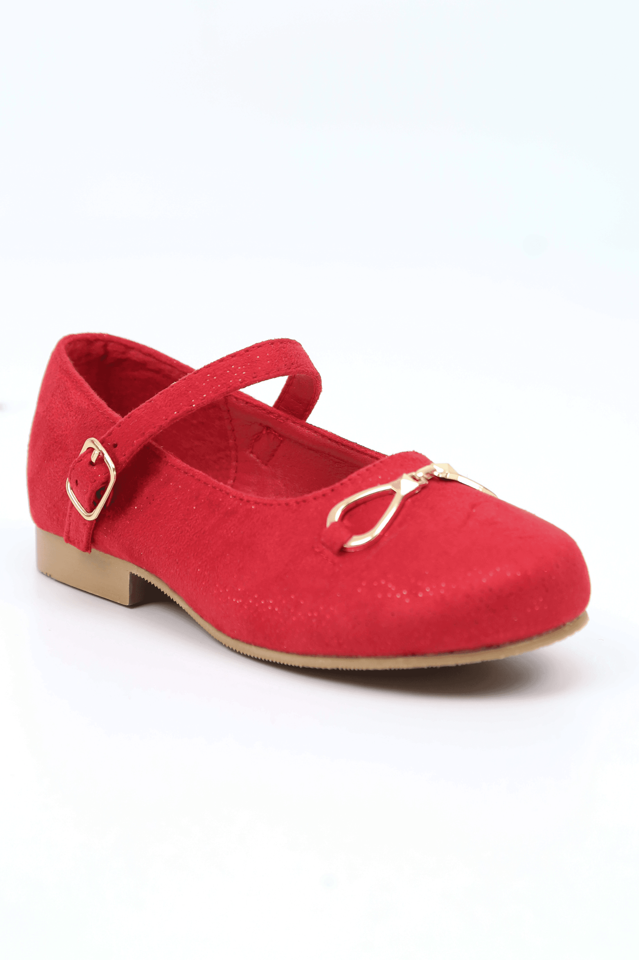 Girls' Suede Effect Glitter Buckle Mary Jane Shoes - HATTIE