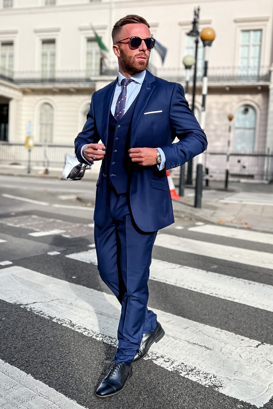 Business blue suit discount
